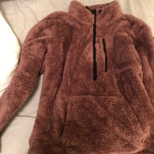 VS pink fleece sweatshirt